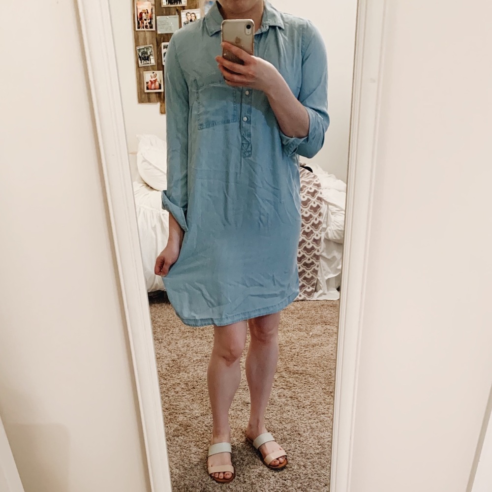 Light blue jean dress